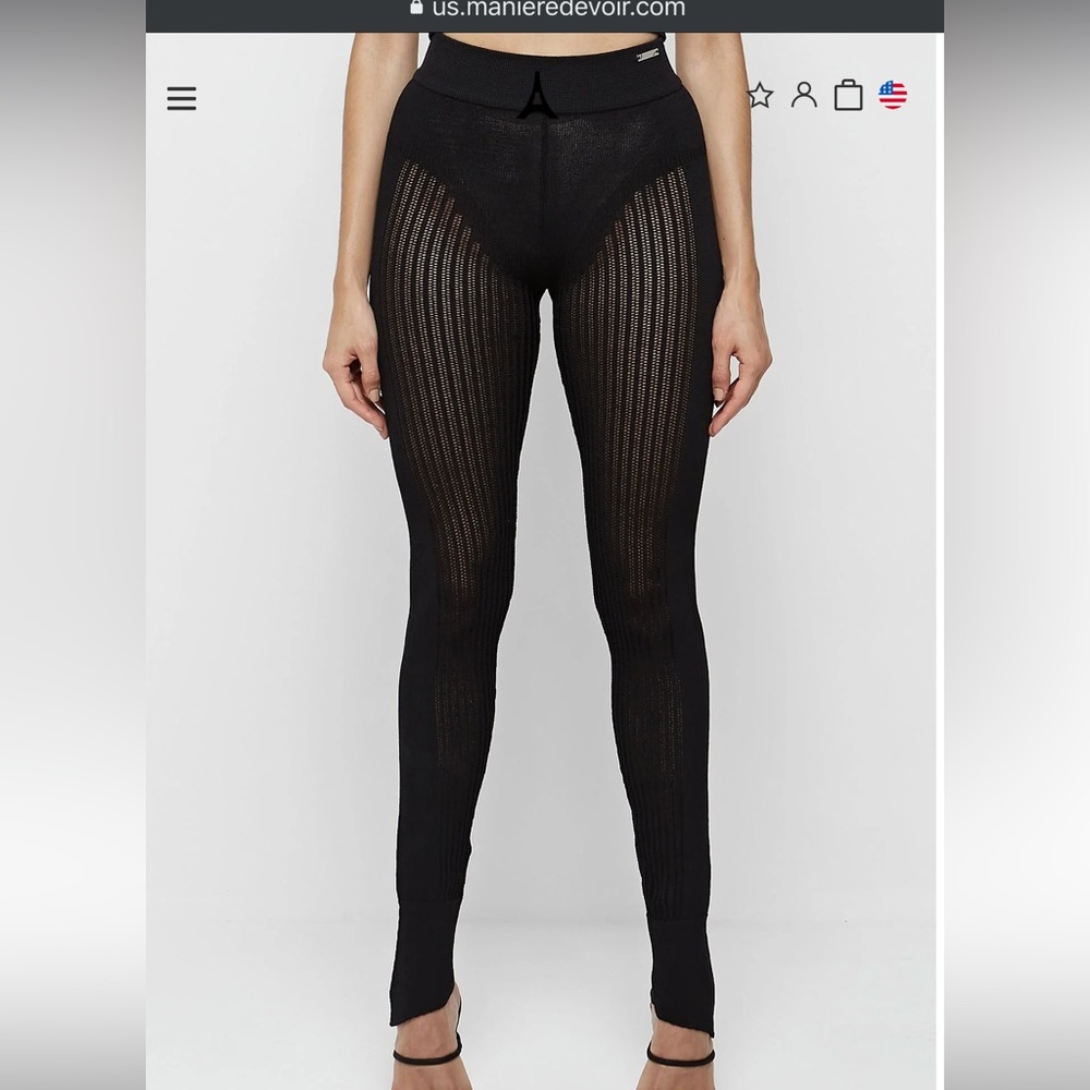 Knit high waisted leggings